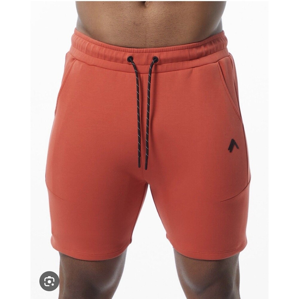 Alphalete Men's Elmts Athletic Short - Orange Size XL